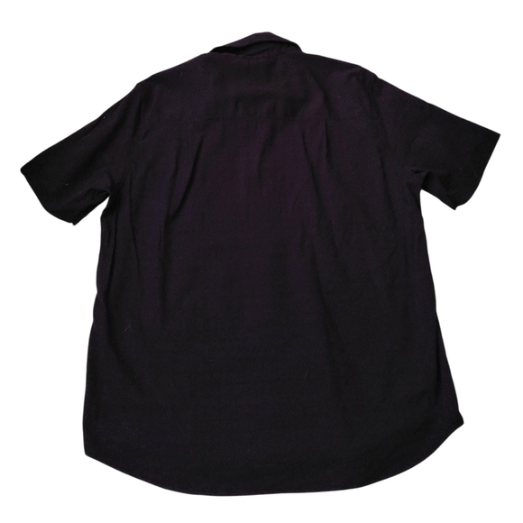 Men's Black Casual Button Down Shirt - Picture 2 of 7